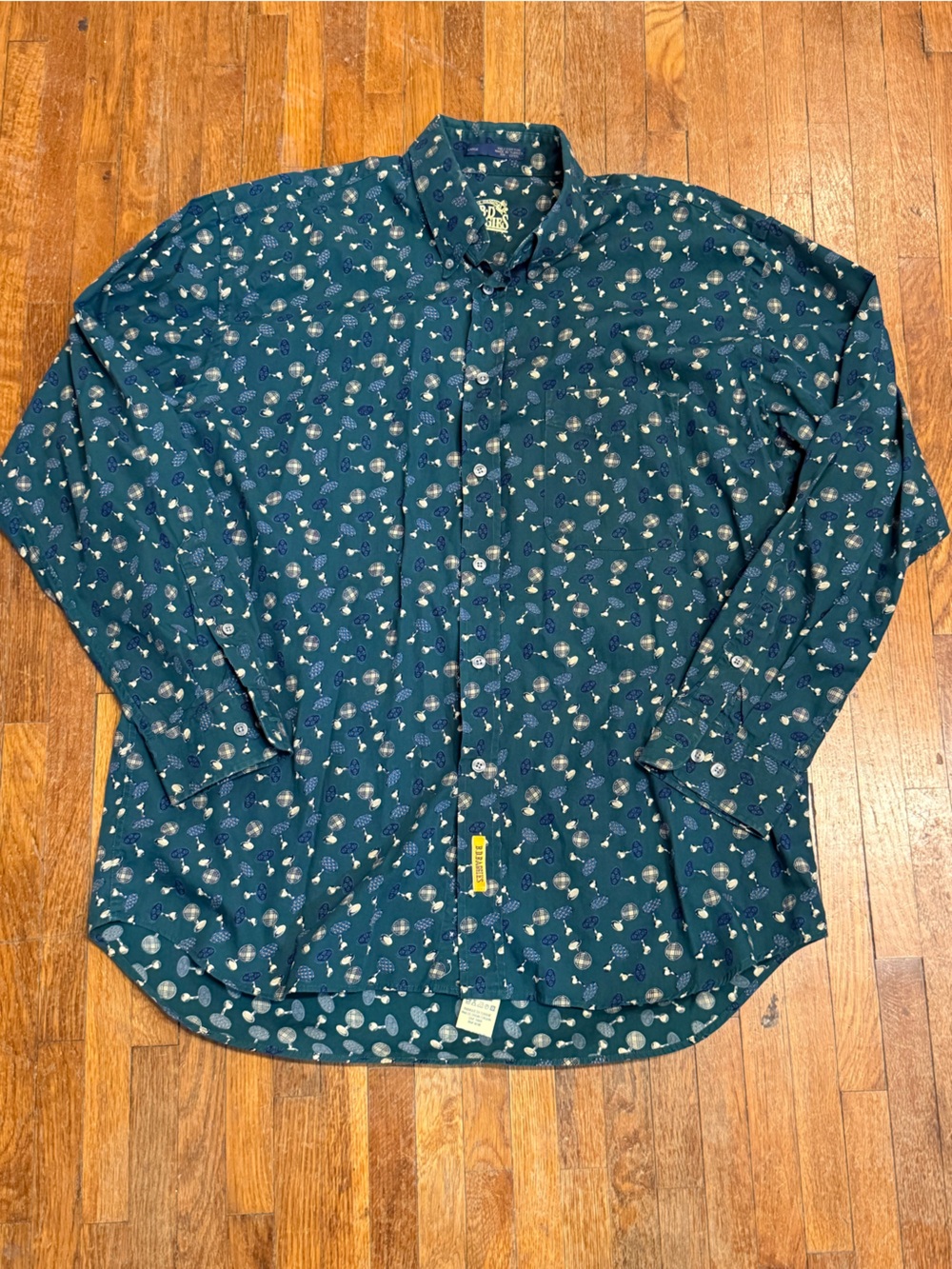 Vintage BD Baggies Novelty Print Long-Sleeve Button-Down Shirt